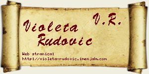 Violeta Rudović vizit kartica